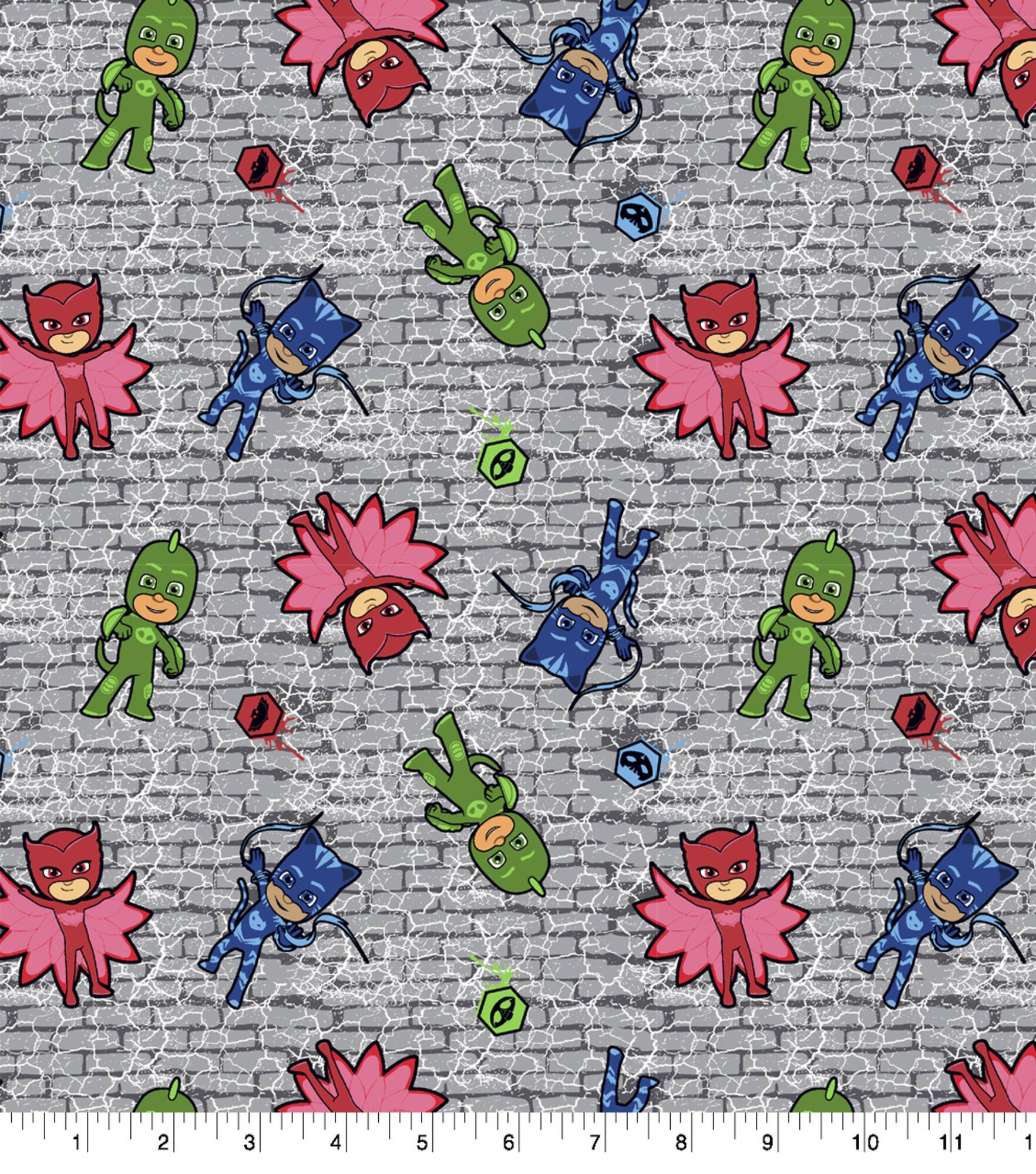 Eone PJ Masks Characters Cotton Fabric